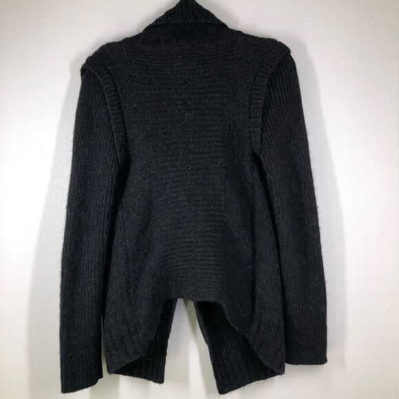 All Saints Black Arion Jacket Royal Alpaca Wool Cardigan Sweater Toggle 6 - Picture 7 of 10